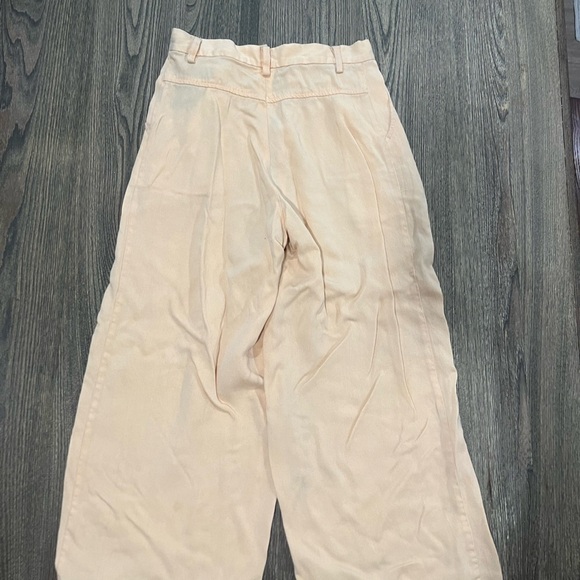 Assembly Womens Wide Leg Corduroy Pants High Rise Raw Hem Rayon Cream Size XS - Picture 12 of 12